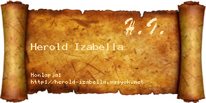 Herold Izabella névjegykártya